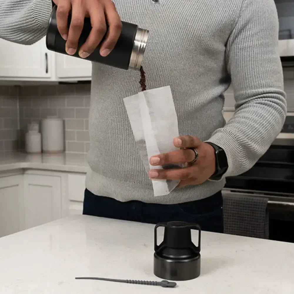 toddy go brewer gunmetal black adding coffee baf8cdb4 7f29 4bca 8e1e 29618f81cac9