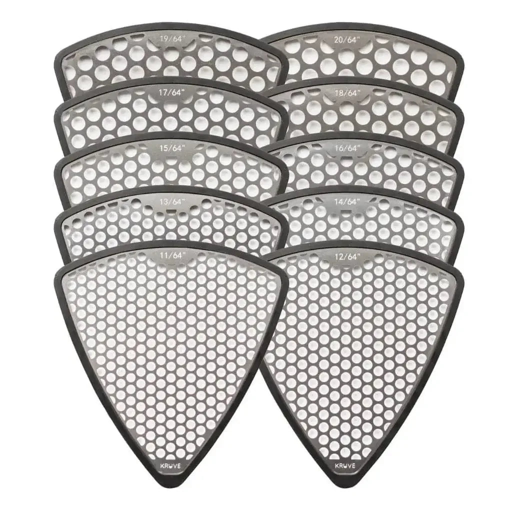 KRUVE Bean Grading Sieve Pack with 10 Sieves 1