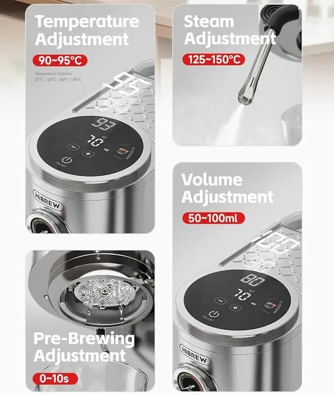 HiBREW H13 Semi-Automatic Espresso Coffee Machine