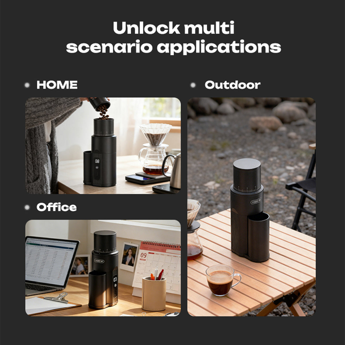 HiBREW G5mini Wireless Portable Coffee Grinder | 38mm Burr