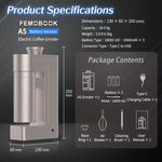 Femobook A5 Electric Coffee Grinder – 53mm Burr