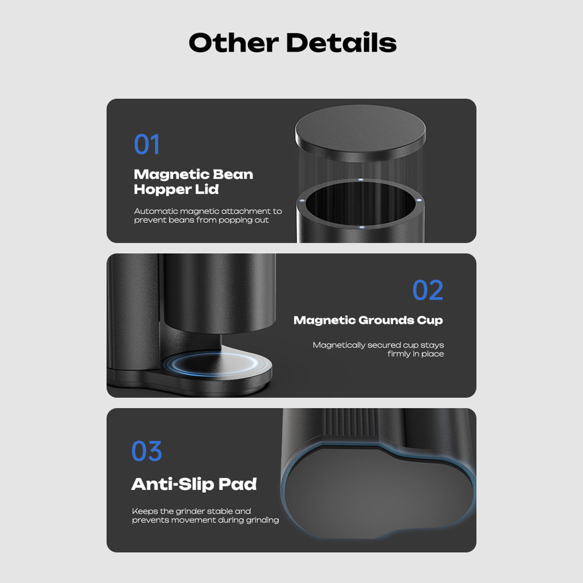 HiBREW G5mini Wireless Portable Coffee Grinder | 38mm Burr