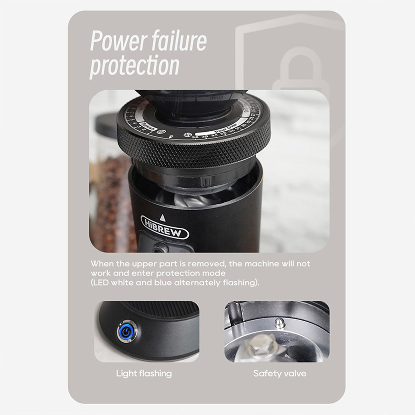 HiBREW G5 Automatic Coffee Grinder with Adjustable Settings for Espresso & Pour Over