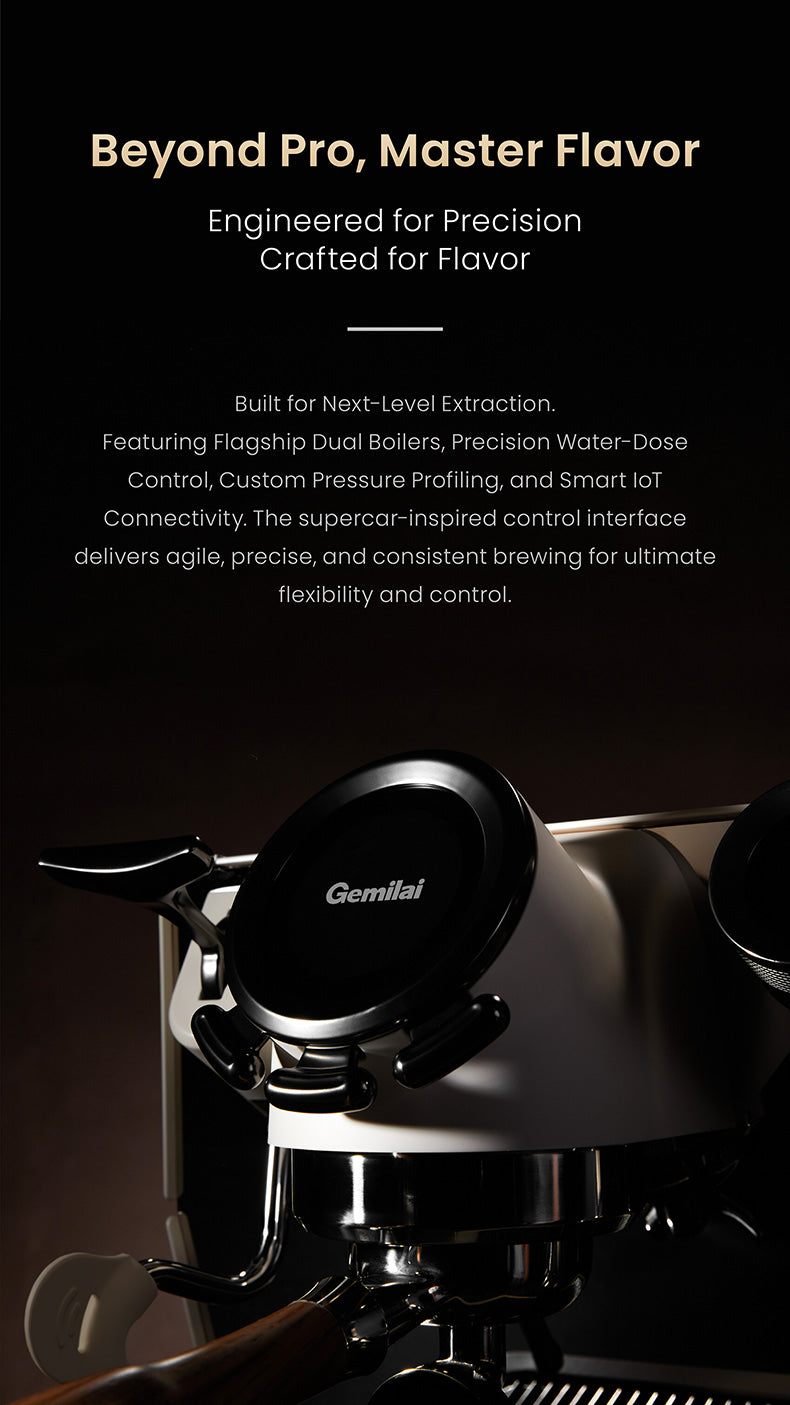 Gemilai Parrot G3131D Dual Boiler Espresso Machine with Pressure Profiling