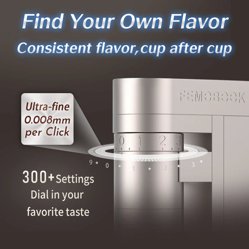 Femobook A5 Electric Coffee Grinder – 53mm Burr