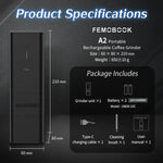 Femobook A2 Electric Coffee Grinder