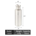 KEITH Titanium Sport Bottle with Sleeve – 400 ml / 550 ml / 900 ml / 1.2 L