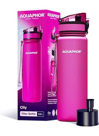 AQUAPHOR City Water Filter Bottle – 1 L pink