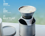 KEITH Titanium Pour-Over Coffee Filter & Tea Strainer – Ultralight, Paperless, Durable