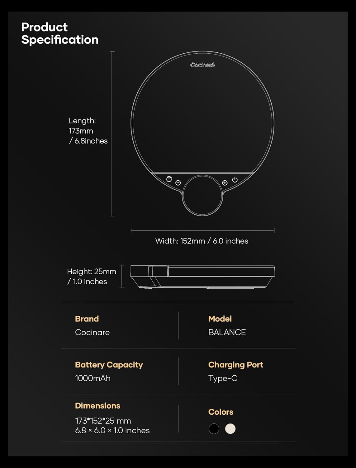 Cocinare Balance Digital Coffee Scale