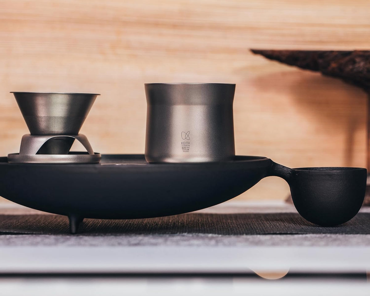 KEITH Titanium Pour-Over Coffee Filter & Tea Strainer – Ultralight, Paperless, Durable