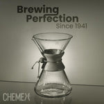 CHEMEX® 6-Cup Glass Handle Pourover Coffee Maker