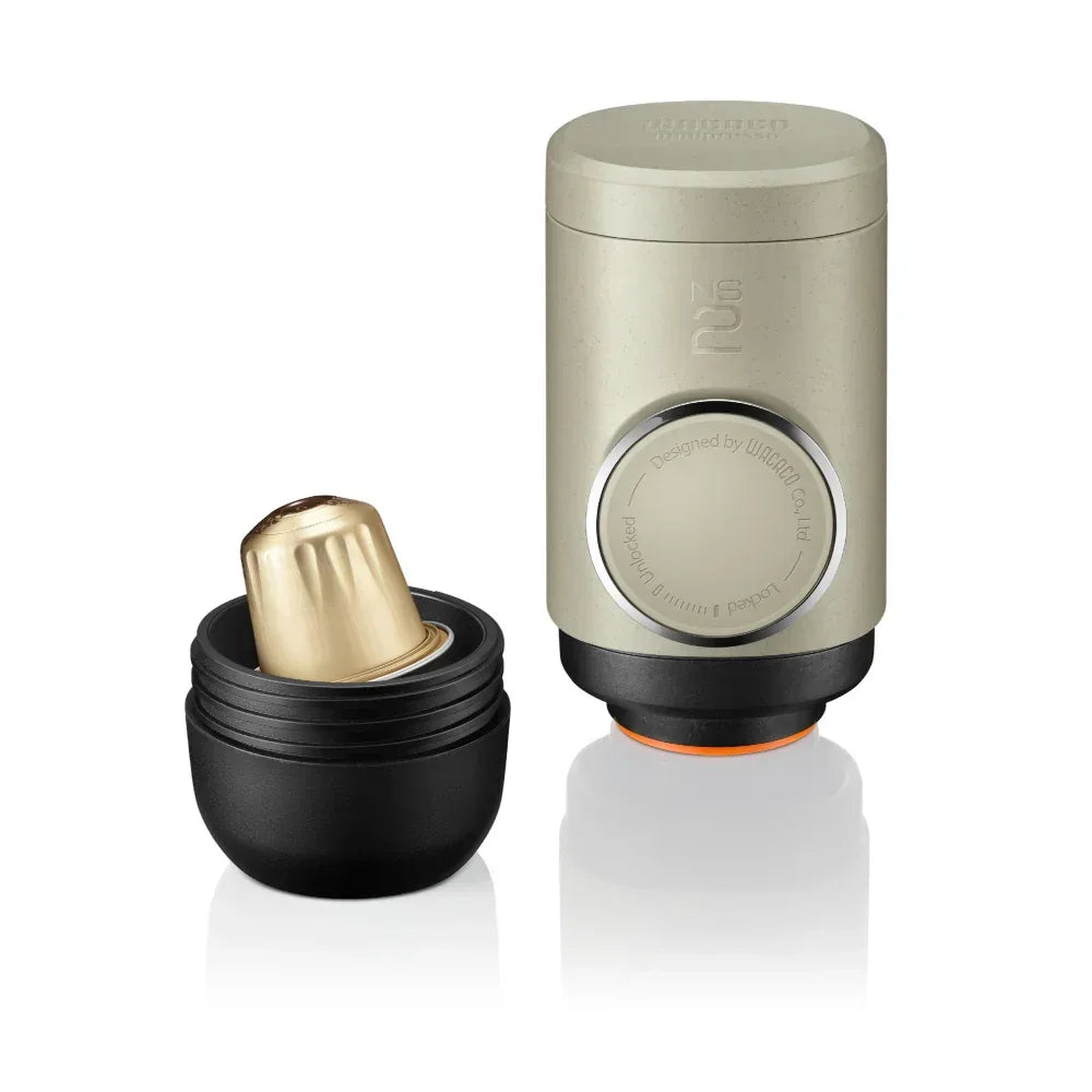 Wacaco Minipresso NS2 Portable Espresso Machine – Coffee Capsules, Beige
