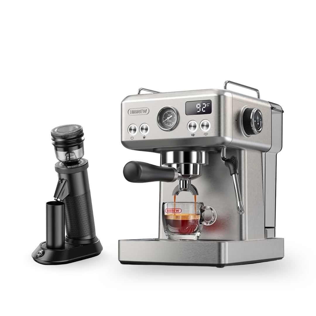 HiBREW H10A 20-Bar Semi-Automatic Espresso Machine + G5 Pro Grinder