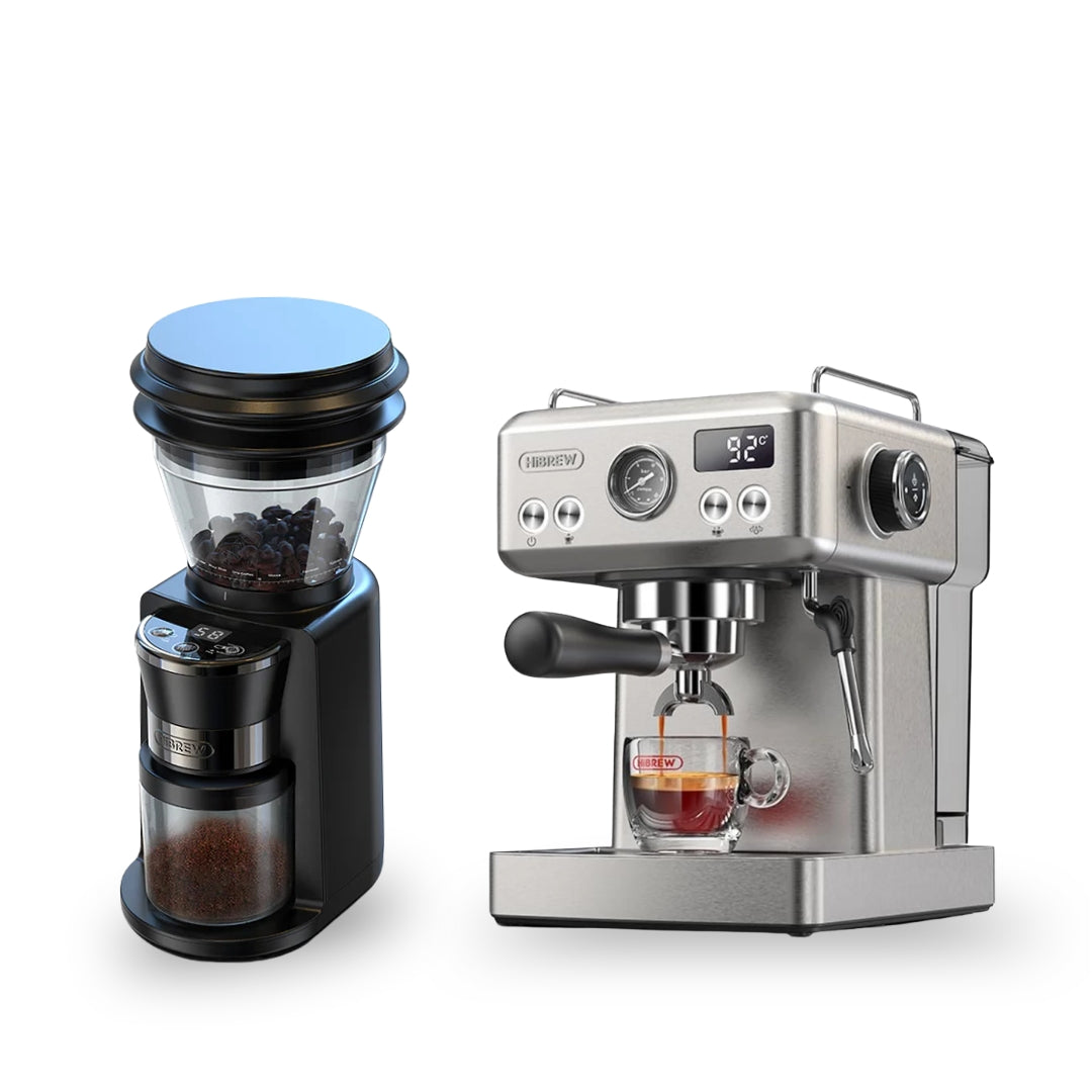 HiBREW H10A 20-Bar Semi-Automatic Espresso Machine + G3 Grinder