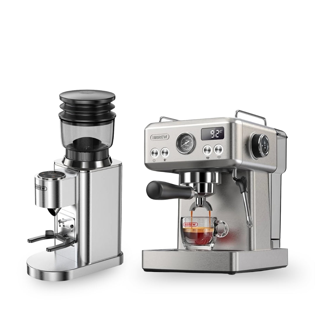 HiBREW H10A 20-Bar Semi-Automatic Espresso Machine + G7 Coffee Grinder