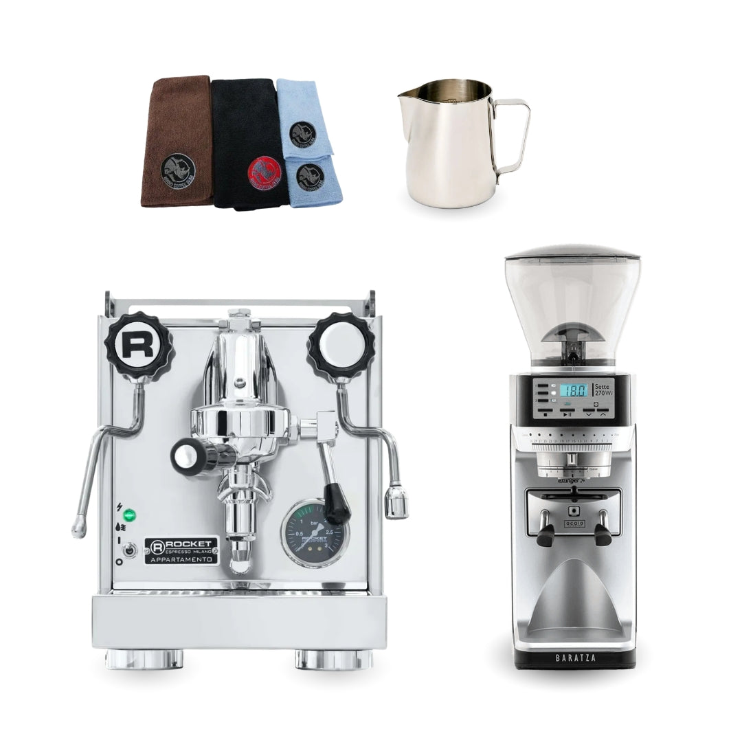 Rocket Appartamento Espresso Machine Bundle with Baratza Sette 270 WI & Accessories