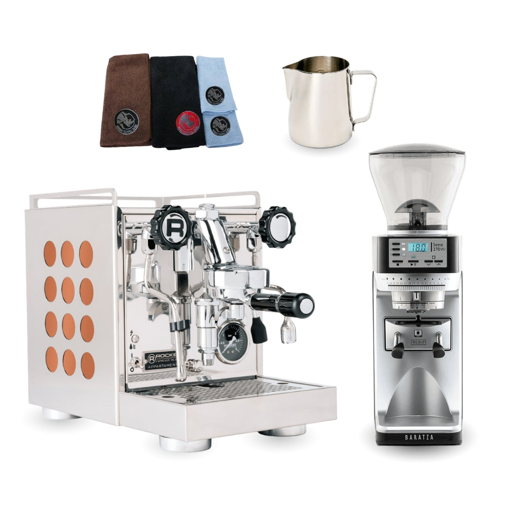 Rocket Appartamento Espresso Machine Bundle with Baratza Sette 270 WI & Accessories