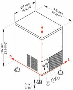 Brema CB 246A HC Automatic Ice Cube Machine – 26 kg/day