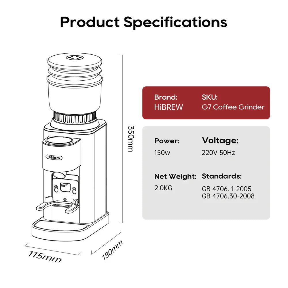 HiBREW G7 Automatic Coffee Grinder