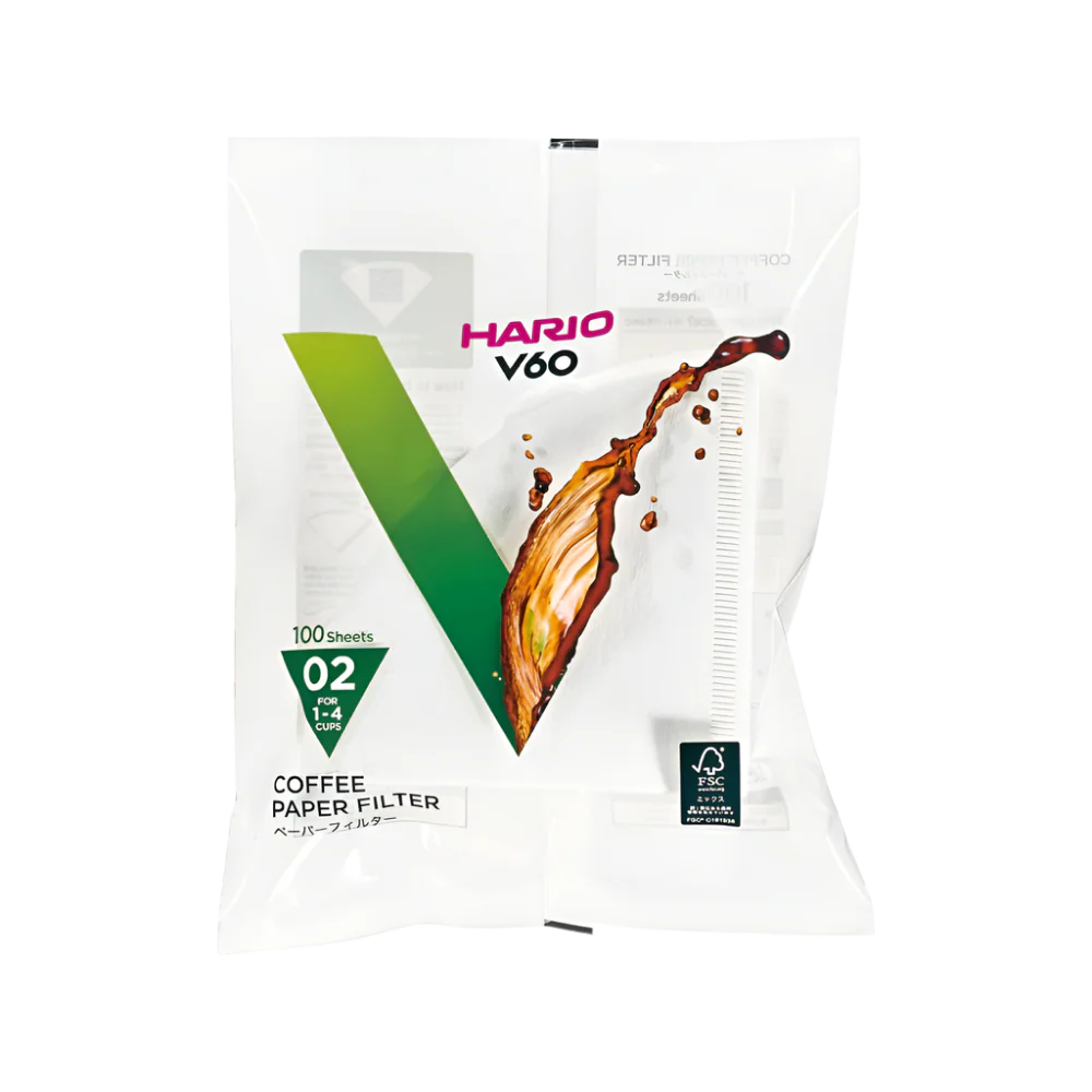 Hario V60 Bleached Paper Filters 02 – 100 Pieces