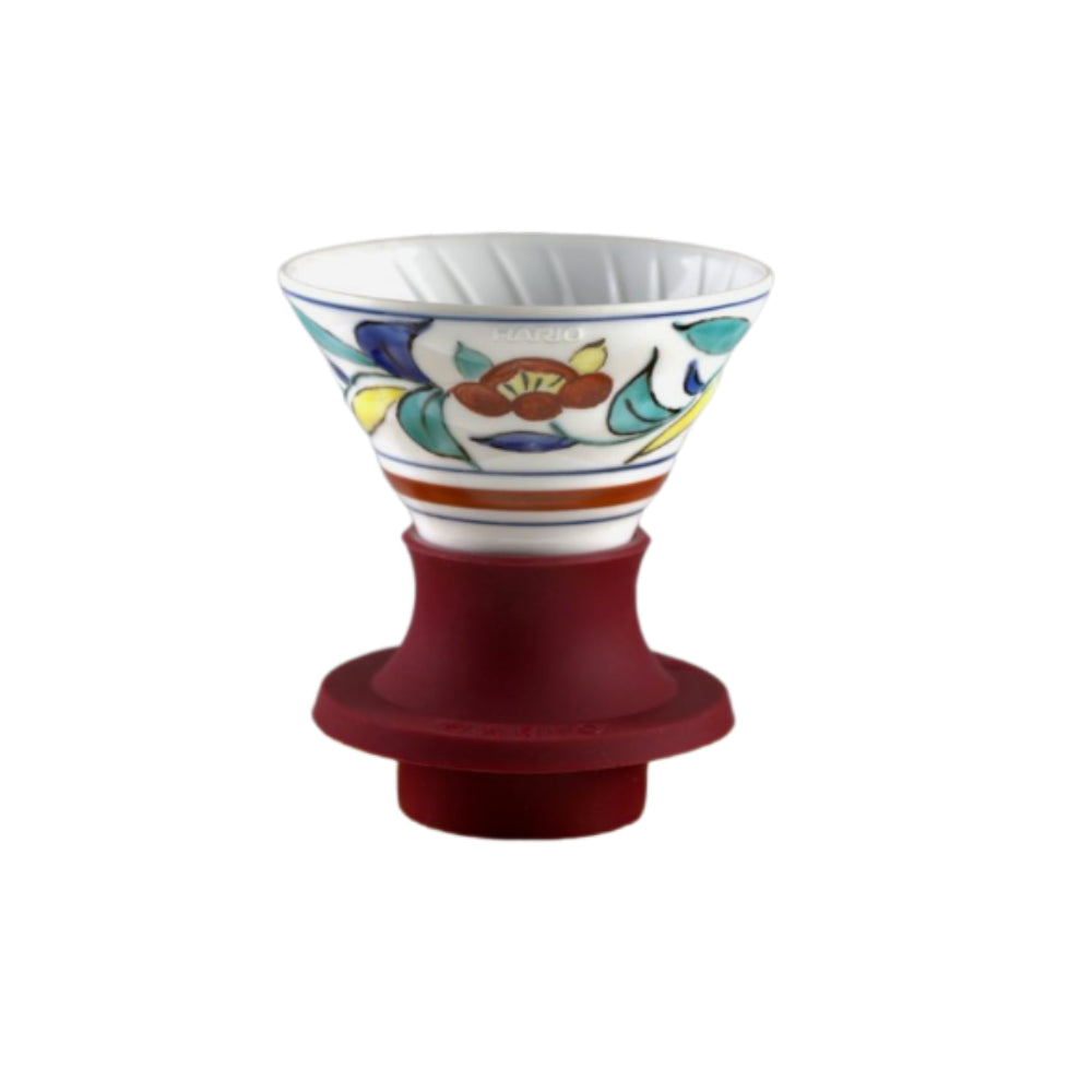 Hario Plum Motif Imari-Yaki Immersion Switch Dripper 02