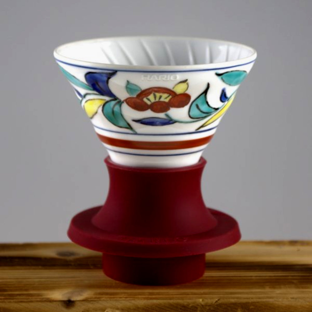 Hario Plum Motif Imari-Yaki Immersion Switch Dripper 02