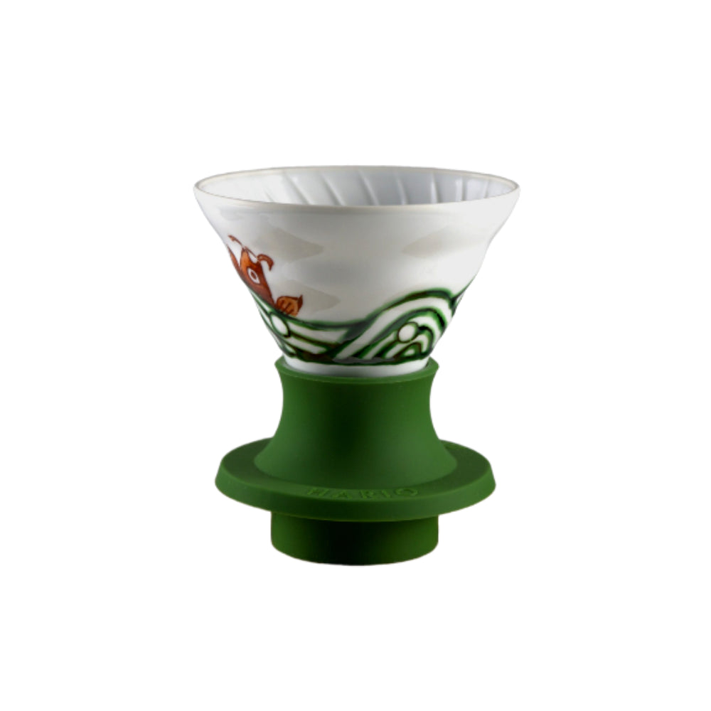 Hario Plum Motif Imari-Yaki Immersion Switch Dripper 02