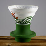 Hario Plum Motif Imari-Yaki Immersion Switch Dripper 02