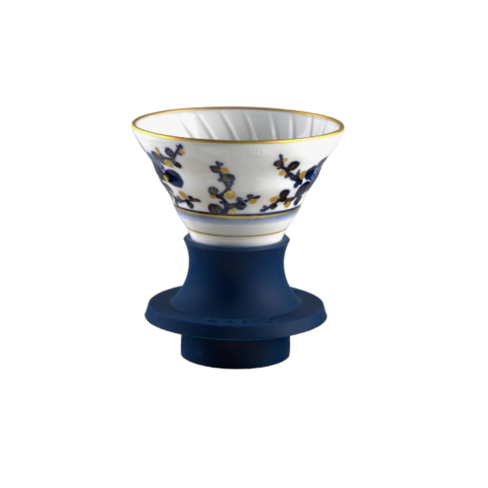 Hario Plum Motif Imari-Yaki Immersion Switch Dripper 02