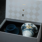 Hario Plum Motif Imari-Yaki Immersion Switch Dripper 02