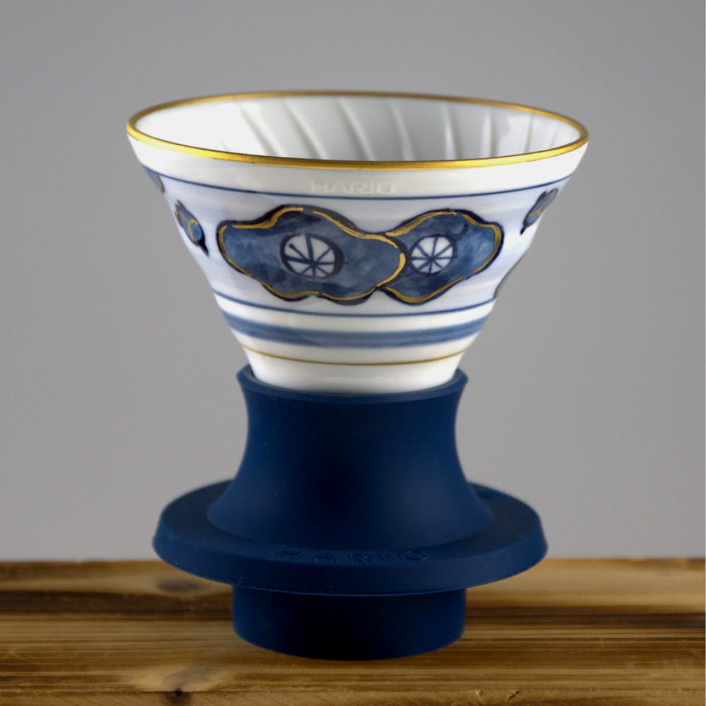 Hario Plum Motif Imari-Yaki Immersion Switch Dripper 02