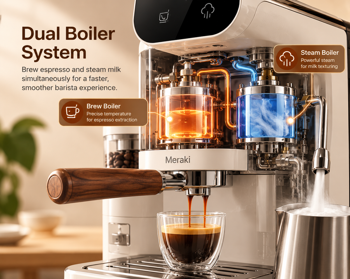 Meraki Gen 2 Espresso Machine with Grinder