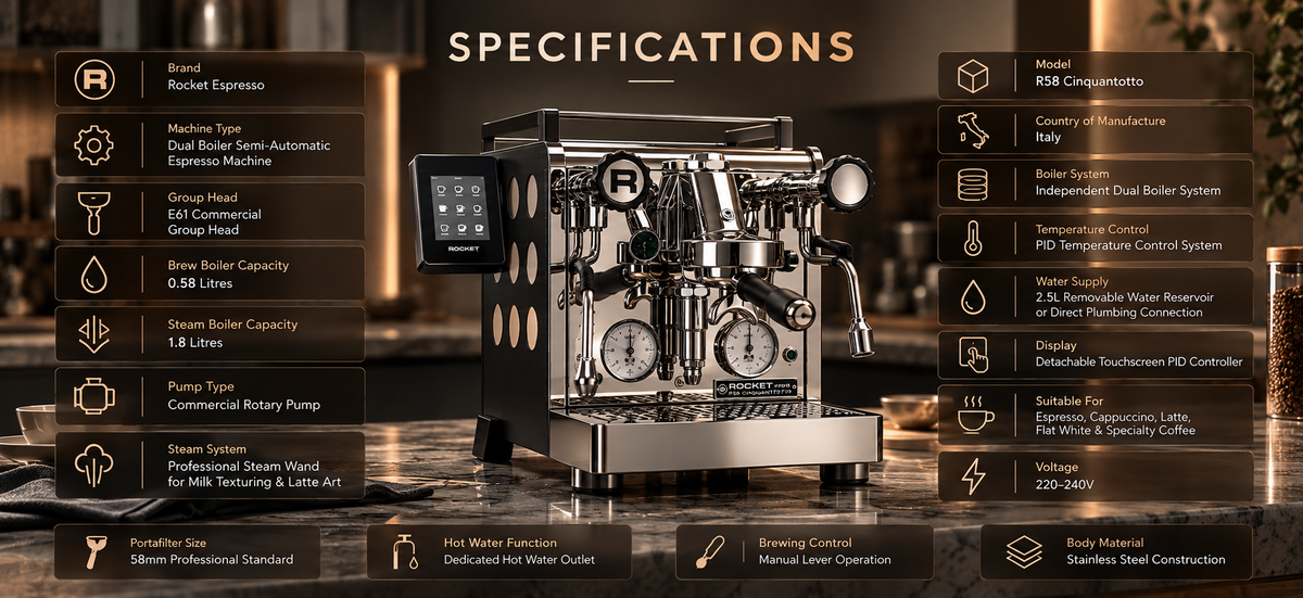 Rocket R58 Cinquantotto Espresso Machine