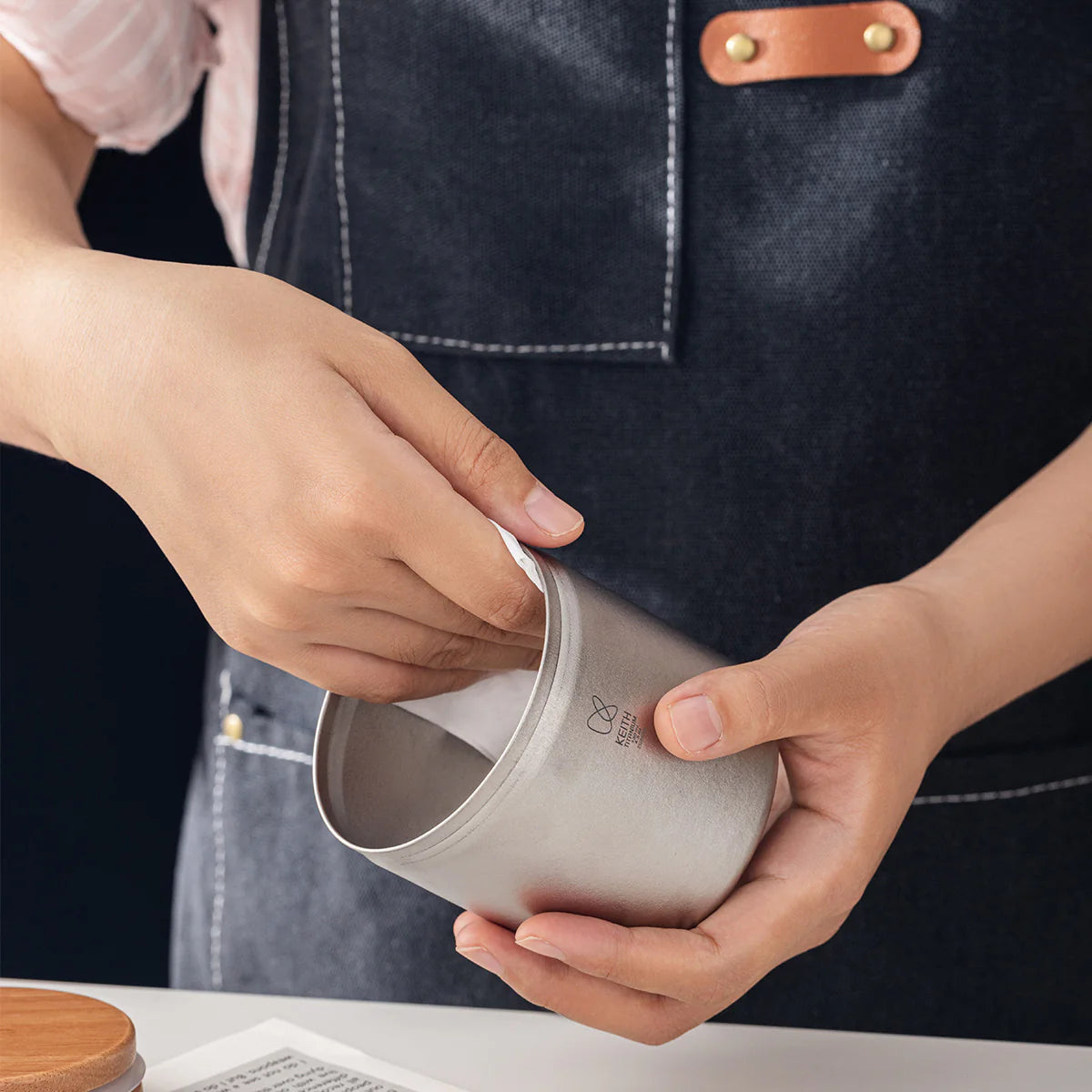 KEITH Titanium Coffee Canister with Measuring Spoon – 350ml