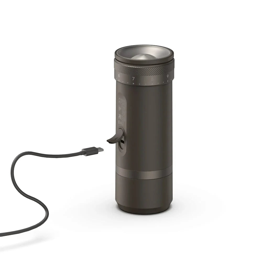 Outin Fino Portable Electric Coffee Grinder – Rechargeable Conical Burr Travel Grinder