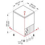 Brema CB 184A HC Ice Cube Maker – 22 kg/Day, Under-Counter