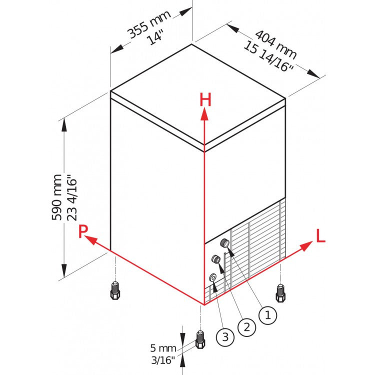 Brema CB 184A HC Ice Cube Maker – 22 kg/Day, Under-Counter