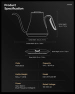 Cocinare Flow B9 Barista Gooseneck Electric Kettle