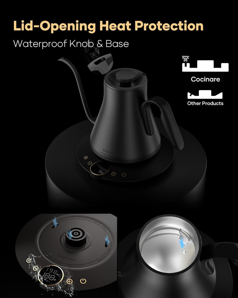 Cocinare Flow B9 Barista Gooseneck Electric Kettle