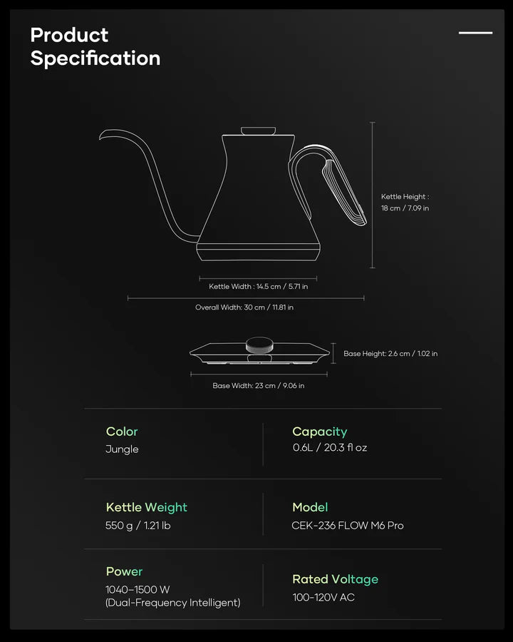 Cocinare FLOW M6 Pro Gooseneck Kettle