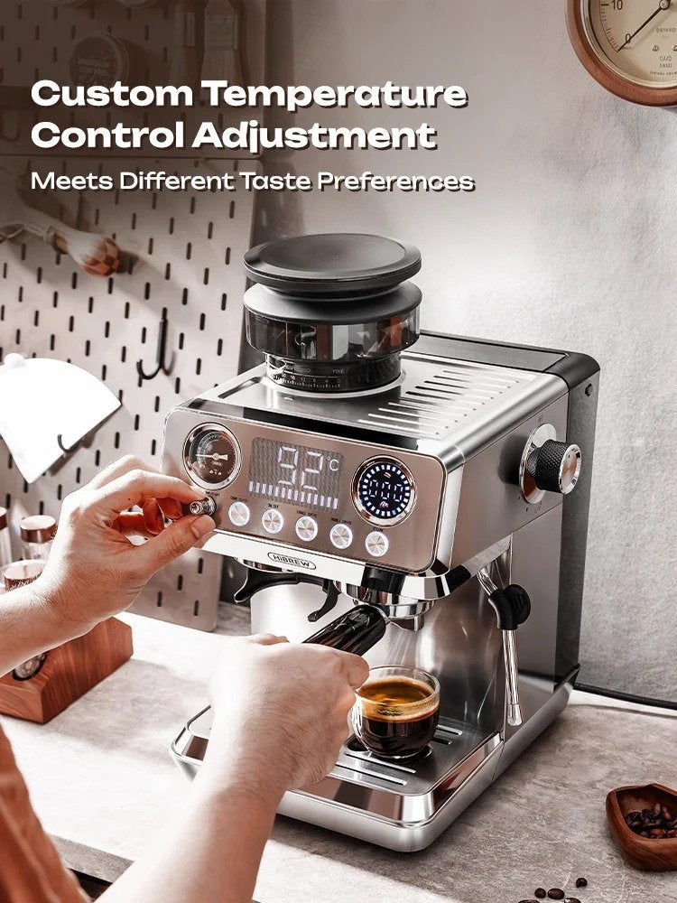 HiBREW H7 Lite Espresso Machine with Built-In Grinder