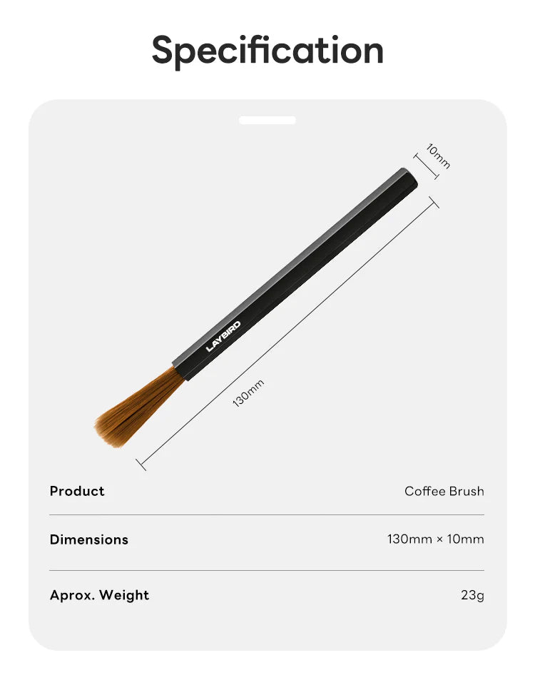 Laybird Coffee Brush – Precision Espresso Cleaning Tool