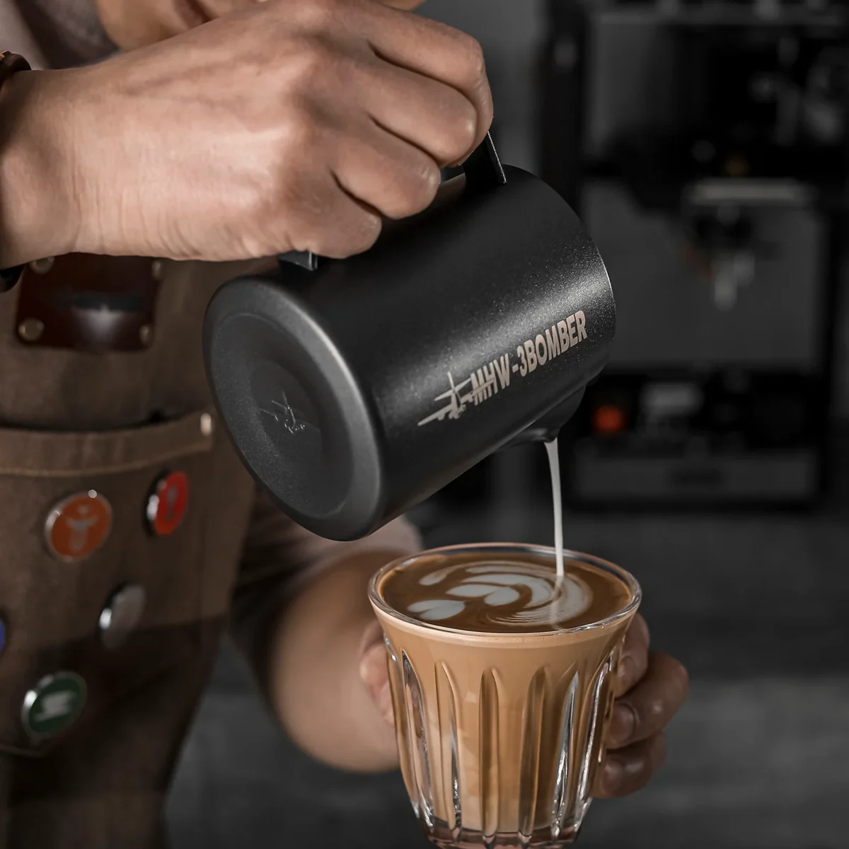 <h3 data-start="158" data-end="187"><strong data-start="162" data-end="185">Product Description</strong></h3> <p data-start="188" data-end="670">The <strong data-start="192" data-end="229">MHW-3BOMBER Latte Art Pitcher 5.0</strong> combines <strong data-start="239" data-end="256">unique design</strong> with <strong data-start="262" data-end="283">premium materials</strong> to enhance your milk frothing experience. Featuring a <strong data-start="338" data-end="357">crocodile spout</strong> and <strong data-start="362" data-end="389">double diversion trench</strong>, this pitcher simplifies the creation of cappuccinos and lattes, making it easier to pour precise and distinct latte art. Designed for both aesthetics and functionality, it ensures smooth, rich, and consistent frothing while providing comfort during use with its ergonomic handle.</p> MHW-3BOMBER Latte Art Pitcher 5.0 - 400ml