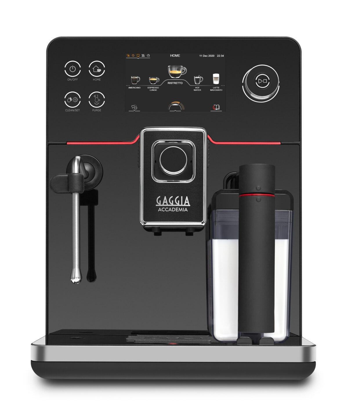 <strong>The Gaggia New Accademia</strong> is a premium bean-to-cup espresso machine that combines elegance with advanced technology. With its intuitive interface and customizable settings, you can easily craft your perfect espresso at home. Gaggia New Accademia Super Automatic Coffee Machine