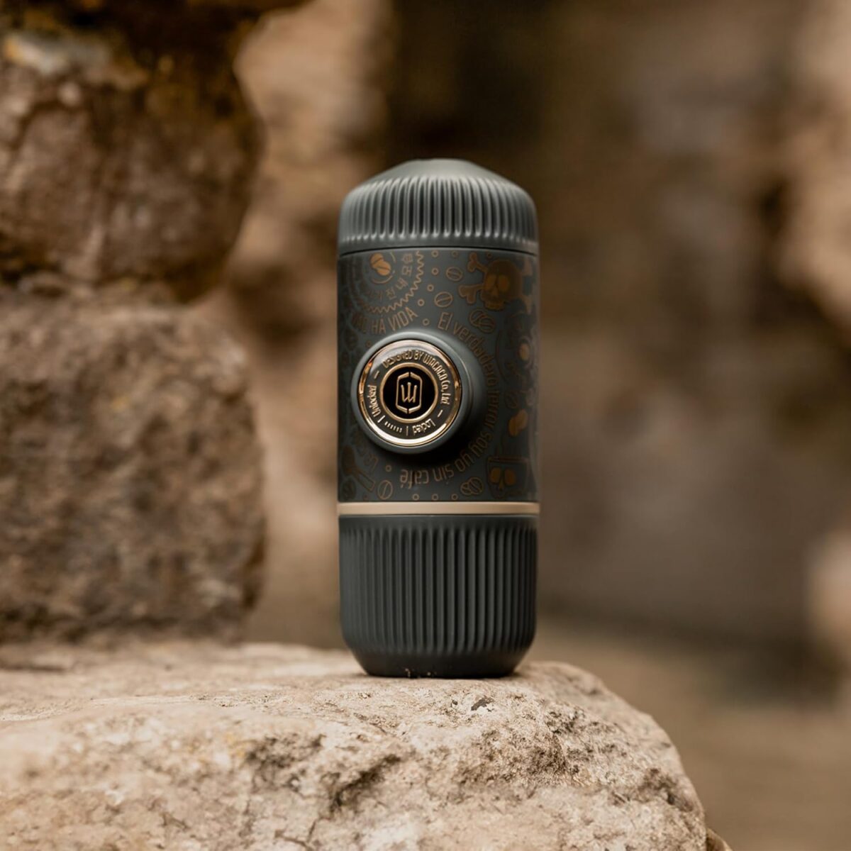 The WACACO Nanopresso Dark Souls is a premium, manually powered portable espresso maker that allows you to enjoy espresso wherever you are. Featuring an eye-catching dark aesthetic, this compact device delivers rich, flavorful espresso with ease, all without the need for electricity or batteries. The included protective case ensures your Nanopresso stays safe and secure during travel, making it the perfect companion for coffee lovers on the go. Wacaco Nanopresso Dark Souls Espresso Maker with Protective Case