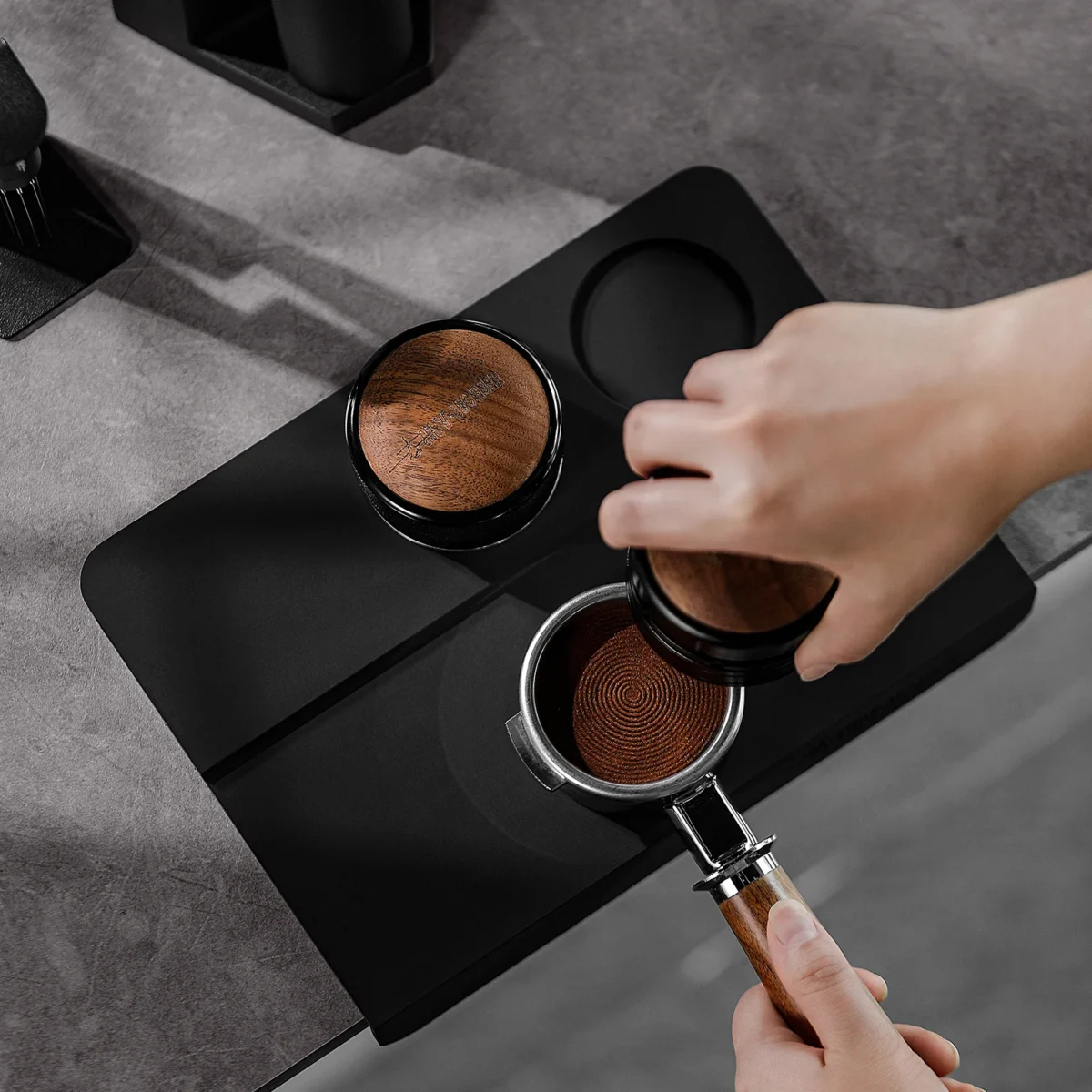 MHW-3BOMBER Silicone Pad Coffee Tamper Mat (Two Holes) - Image 9