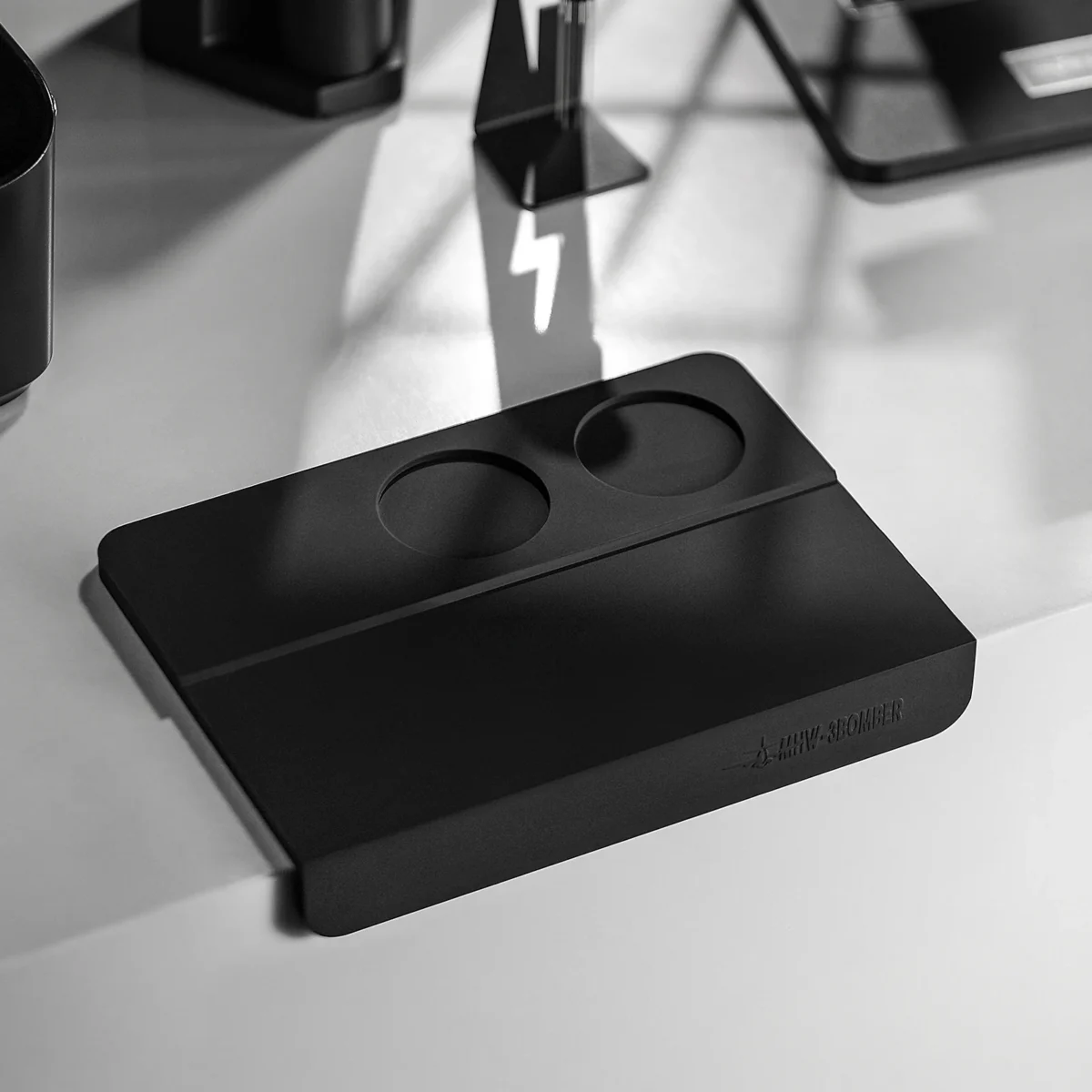 MHW-3BOMBER Silicone Pad Coffee Tamper Mat (Two Holes) - Image 13