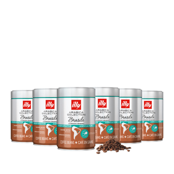 Illy Arabica Selection Brazil Coffee Beans - 6 x 250 g Case (Single Origin)