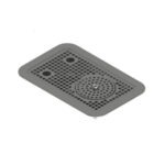 Krome, 14” x 9” Flush Mount Drip Tray with Rinser, Brushed Finish - Image 3
